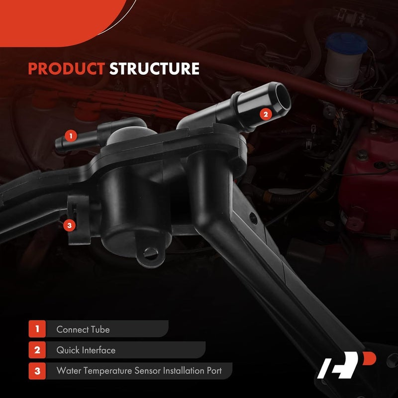 A-Premium Engine Coolant Thermostat Housing Compatible with Mercedes-Benz Models - C300, C350, C400, C43 C450 E43 GLC43 GLE43 GLE450 SLC43 AMG, CLS400, E350, E400, E450, GL450, GLE350, GLE400, GLE550e - Image 5